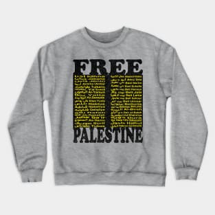 Free Palestine,Palestine cities, Palestine solidarity,Support Palestinian artisans,End occupation Crewneck Sweatshirt